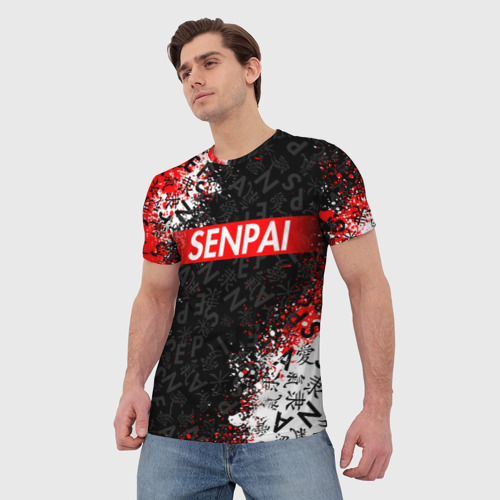 Мужская футболка 3D Senpai, цвет 3D печать - фото 3