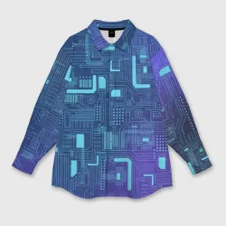 Женская рубашка oversize 3D Схема