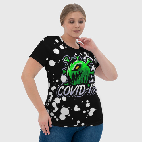 Женская футболка 3D Covid-19, цвет 3D печать - фото 6