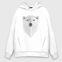 Мужское худи Oversize хлопок Полярный Медведь