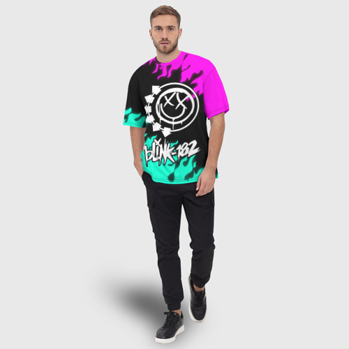 Мужская футболка oversize 3D Blink-182 5, цвет 3D печать - фото 5