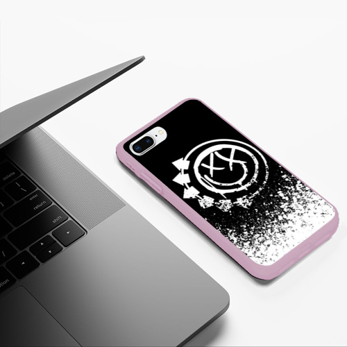 Чехол для iPhone 7Plus/8 Plus матовый Blink-182 (7), цвет розовый - фото 5