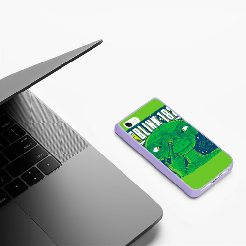 Чехол для iPhone 5/5S матовый Blink-182 9, цвет светло-сиреневый - фото 5