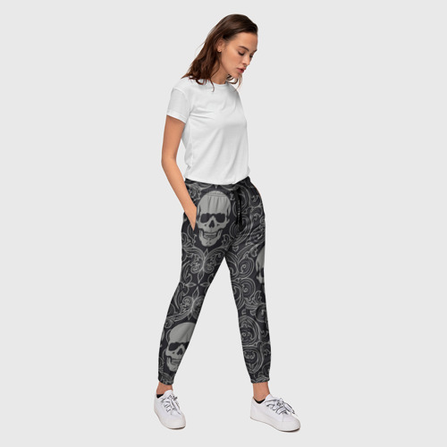 Женские брюки 3D Весёлый Роджер, цвет 3D печать - фото 5