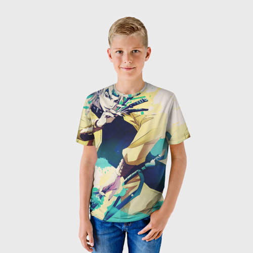 Детская футболка 3D с принтом Дио Брандо - JoJo, фото на моделе #1