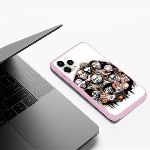 Чехол для iPhone 11 Pro Max матовый Wu-Tang Clan, цвет розовый - фото 5