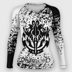 Женский рашгард 3D Черное лого оверлорд мазки