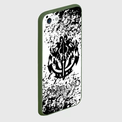 Чехол для iPhone 5/5S матовый Черное лого оверлорд мазки - фото 2