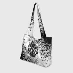 Пляжная сумка 3D Черное лого оверлорд мазки - фото 2