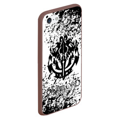 Чехол для iPhone 5/5S матовый Черное лого оверлорд мазки - фото 2