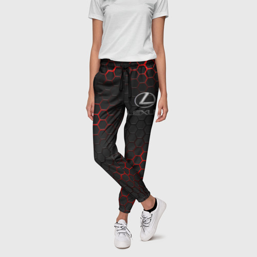 Женские брюки 3D с принтом LEXUS, фото на моделе #1