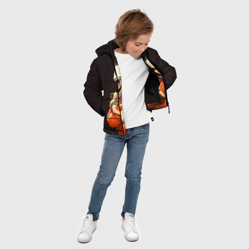 Зимняя куртка для мальчиков 3D День космонавтики, цвет черный - фото 5