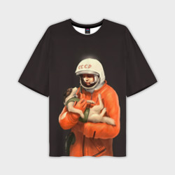 Мужская футболка oversize 3D День космонавтики