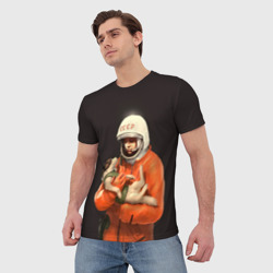 Мужская футболка 3D День космонавтики - фото 2