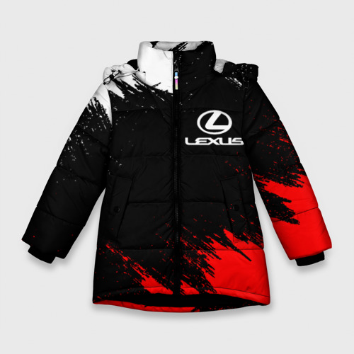 Зимняя куртка для девочек 3D Lexus Лексус, цвет черный