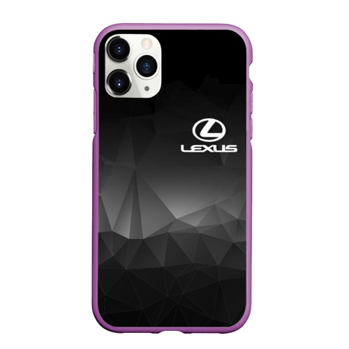 Чехол для iPhone 11 Pro Max матовый Lexus Лексус, цвет фиолетовый