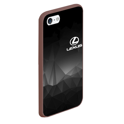 Чехол для iPhone 5/5S матовый Lexus Лексус, цвет коричневый - фото 3