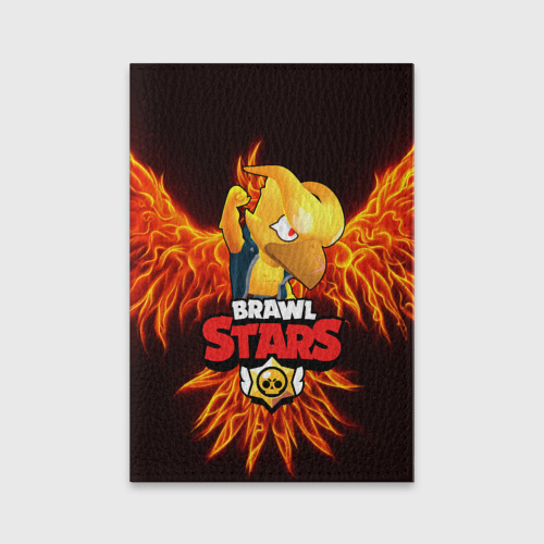 Обложка для паспорта матовая кожа Brawl Stars crow ворон, цвет красный