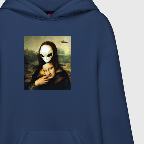 Худи SuperOversize хлопок Mona Lisa, цвет темно-синий - фото 3