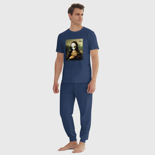 Мужская пижама хлопок Mona Lisa, цвет темно-синий - фото 5