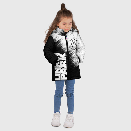 Зимняя куртка для девочек 3D с принтом LINKIN PARK [3], вид сбоку #3