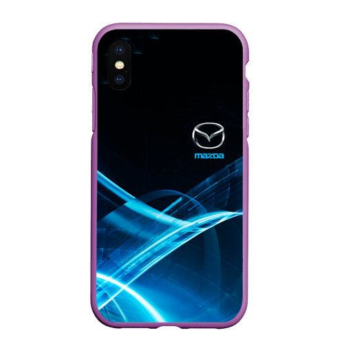 Чехол для iPhone XS Max матовый Mazda, цвет фиолетовый