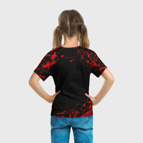 Детская футболка 3D Черный Клевер - Черный Бык, цвет 3D печать - фото 6