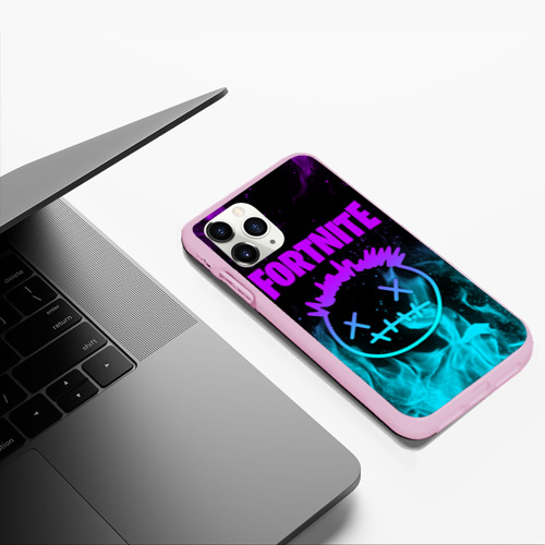 Чехол для iPhone 11 Pro Max матовый Fortnite X Travis Scott, цвет розовый - фото 5