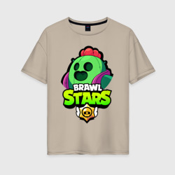 Женская футболка хлопок Oversize Brawl Stars Spike