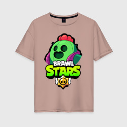 Женская футболка хлопок Oversize Brawl Stars Spike