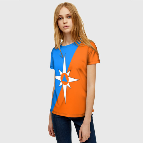 Женская футболка 3D МЧС России, цвет 3D печать - фото 3