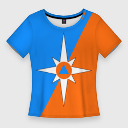 Женская футболка 3D Slim МЧС России