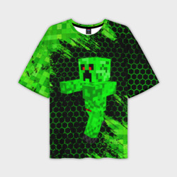 Мужская футболка oversize 3D Minecraft Creeper