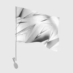 Флаг для автомобиля Geometry stripes white