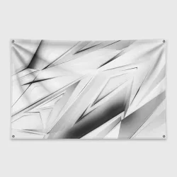 Флаг-баннер Geometry stripes white