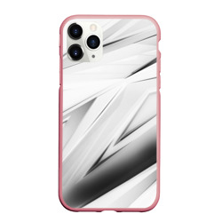 Чехол для iPhone 11 Pro Max матовый Geometry stripes white