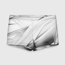 Детские купальные плавки 3D Geometry stripes white