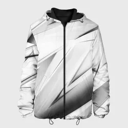 Мужская куртка 3D Geometry stripes white