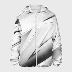 Мужская куртка 3D Geometry stripes white