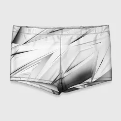 Мужские купальные плавки 3D Geometry stripes white