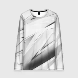 Мужской лонгслив 3D Geometry stripes white