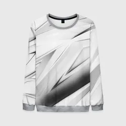 Мужской свитшот 3D Geometry stripes white