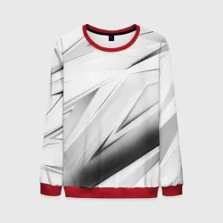 Мужской свитшот 3D Geometry stripes white