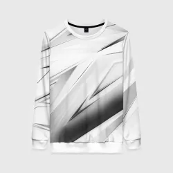 Женский свитшот 3D Geometry stripes white