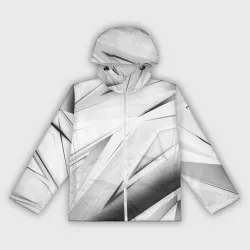 Женская ветровка 3D Geometry stripes white