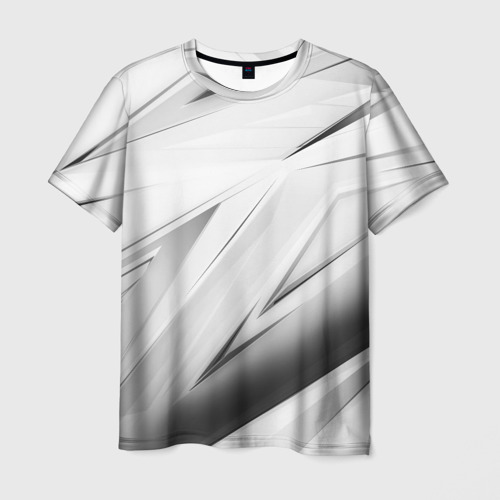 Мужская футболка с принтом Geometry stripes white, вид спереди №1