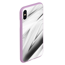 Чехол для iPhone XS Max матовый Geometry stripes white - фото 2