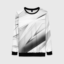 Женский свитшот 3D Geometry stripes white