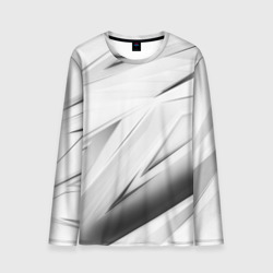 Мужской лонгслив 3D Geometry stripes white