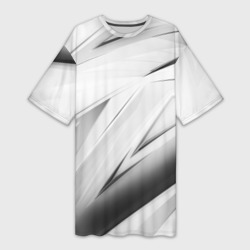 Платье-футболка 3D Geometry stripes white